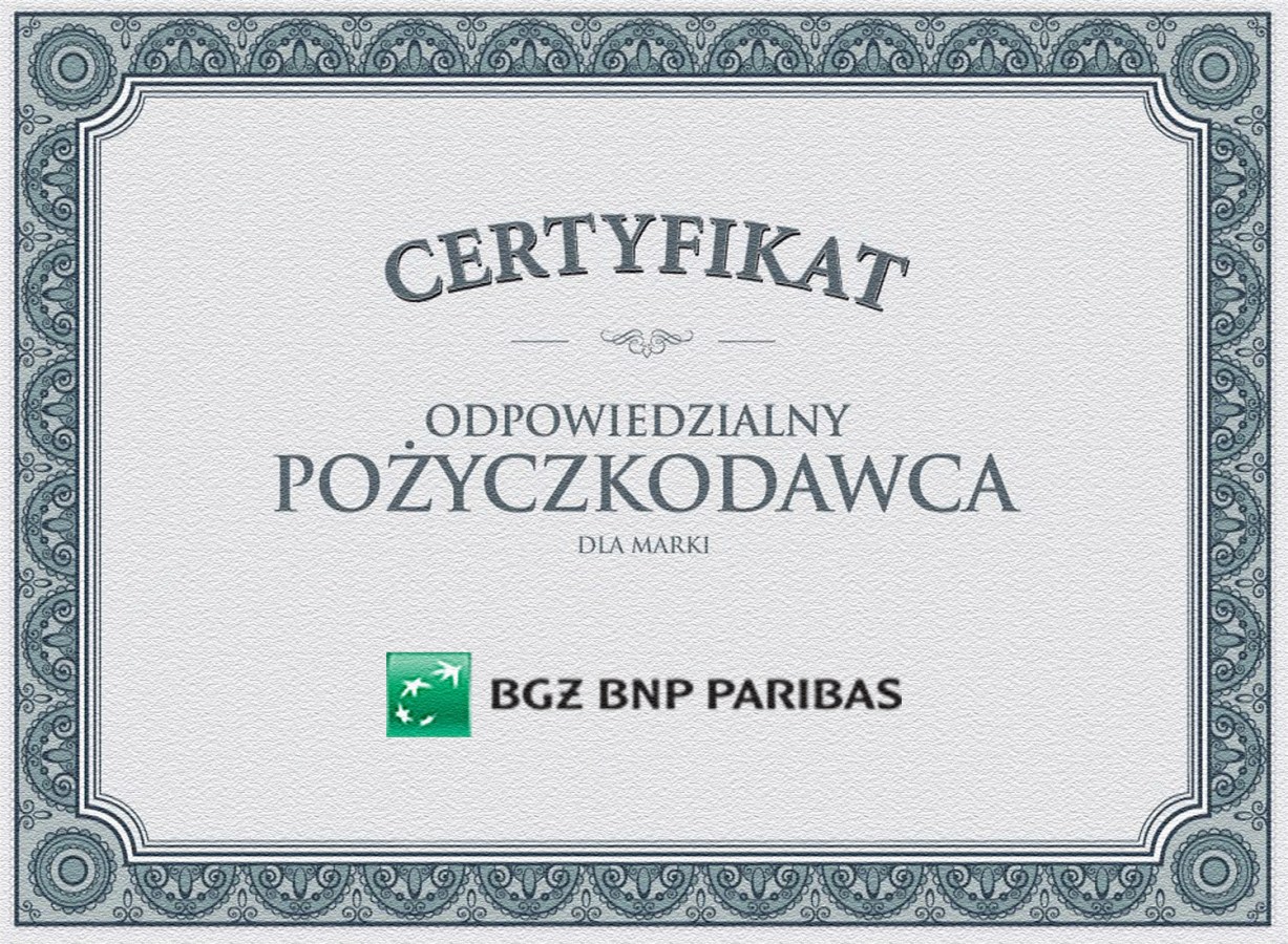 Certyfikat BGZ BNP Paribas