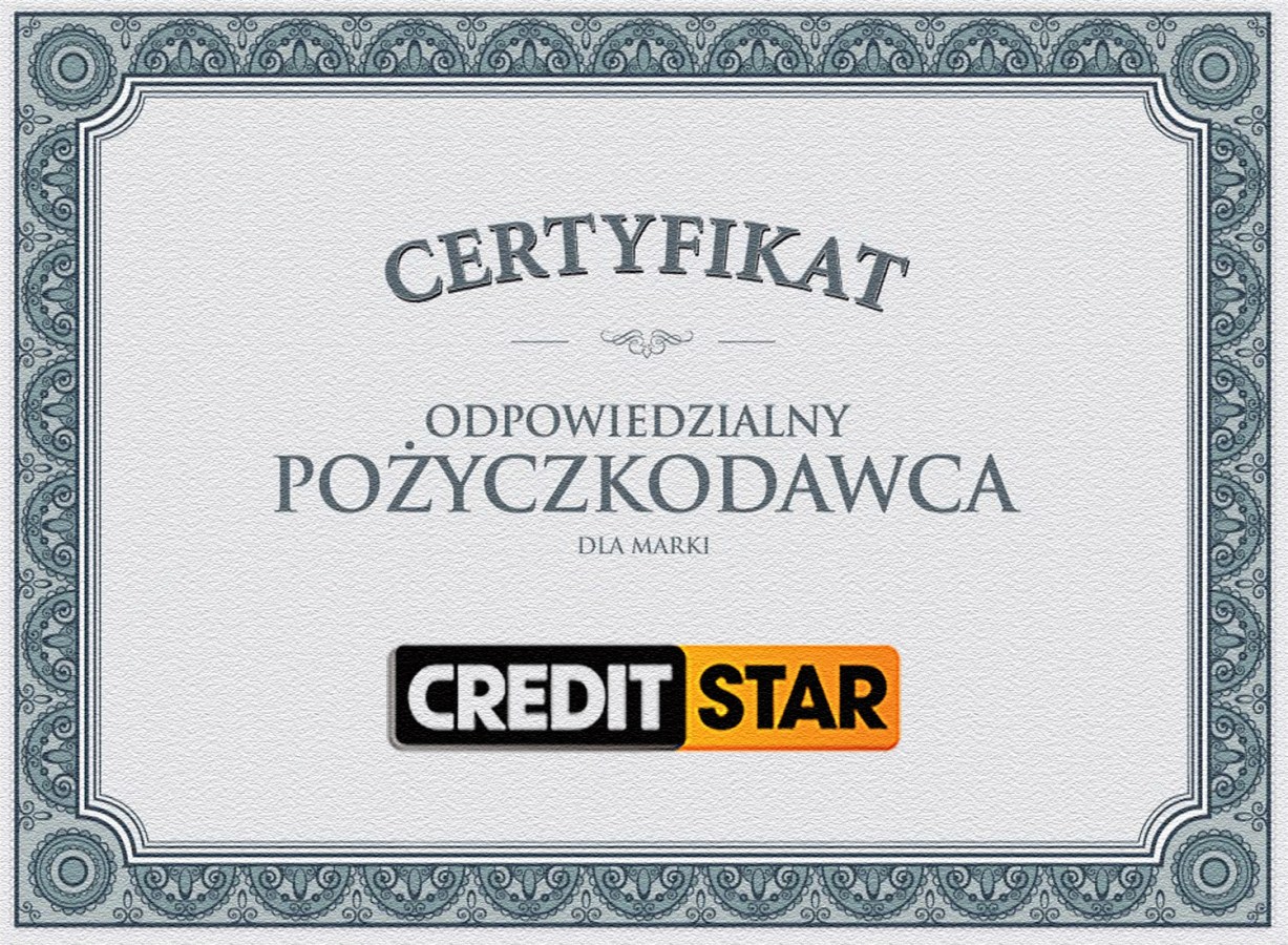 Certyfikat CreditStar