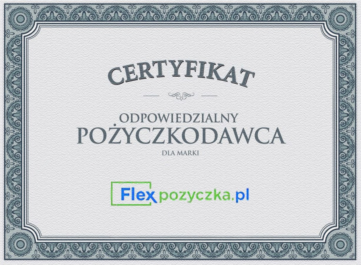 Certyfikat FlexPozyczka