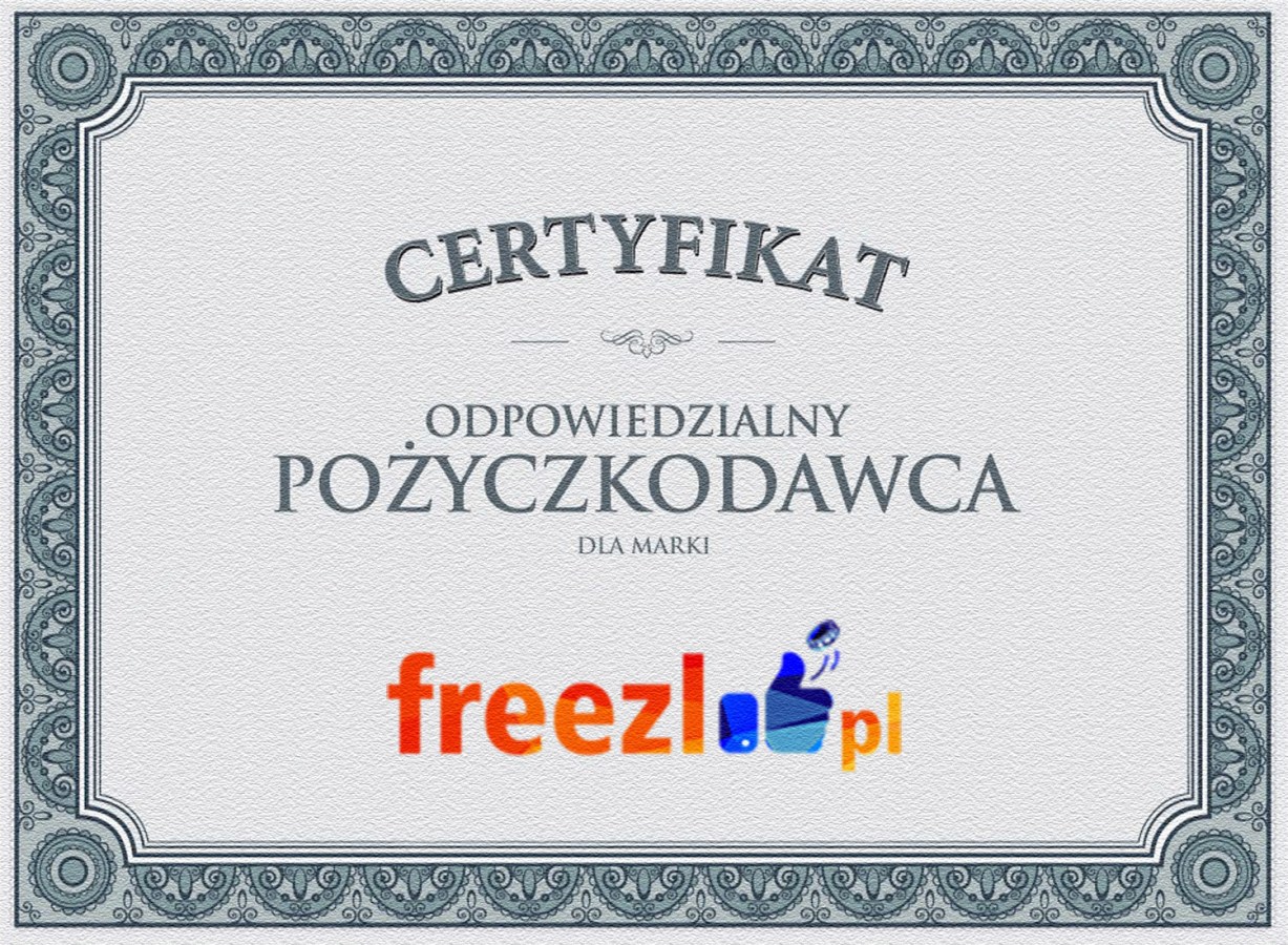 Certyfikat Freezl