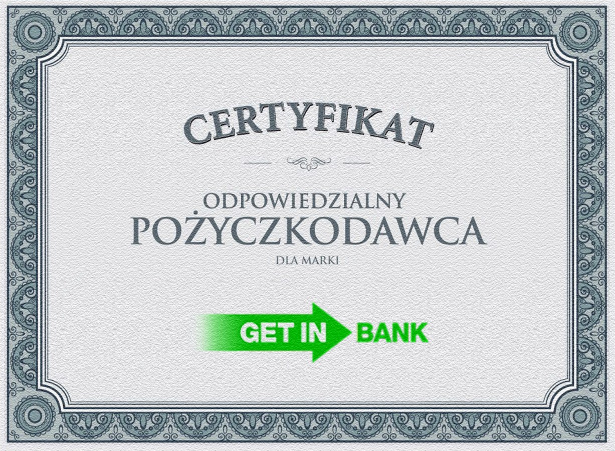 Certyfikat Getin Bank
