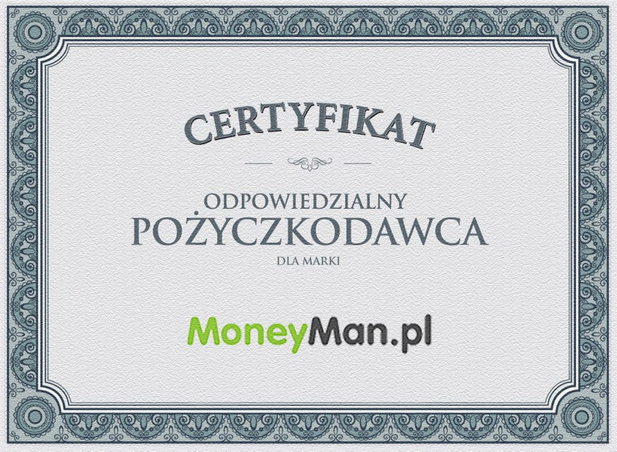 Certyfikat MoneyMan