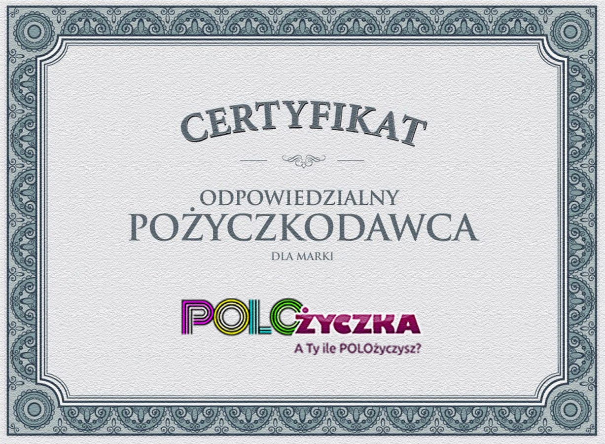 Certyfikat POLOzyczka