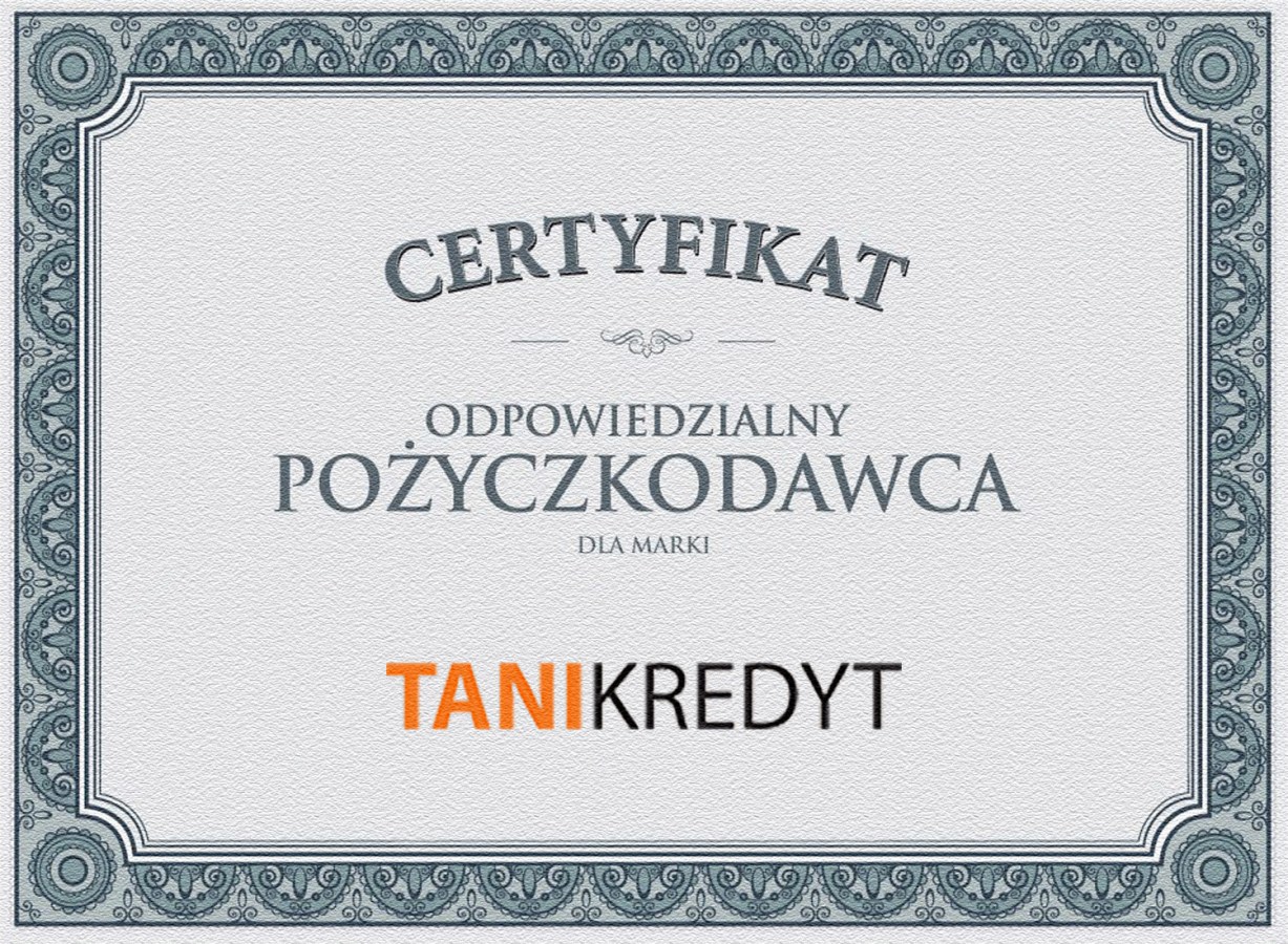 Certyfikat Tani Kredyt